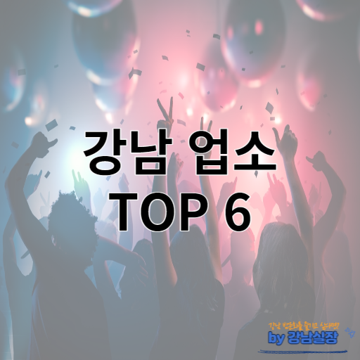 강남 업소 종류 TOP 6, 시스템 별 차이점 설명